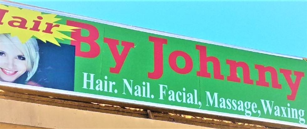 Hair By Johnny Outdoor Billboard Sign